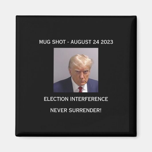 Shot Election Interference Nie übergeben! Magnet (Vorne)