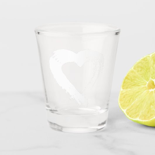 Shot Glas Mond Herz (Vorderseite)