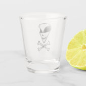 Shot glass - Alien - Bereich 51 Cartoon Schnapsglas (Rückseite)