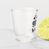 Shot Glass - EDCC-Logo in schwarz mit Farben Schnapsglas (Links)