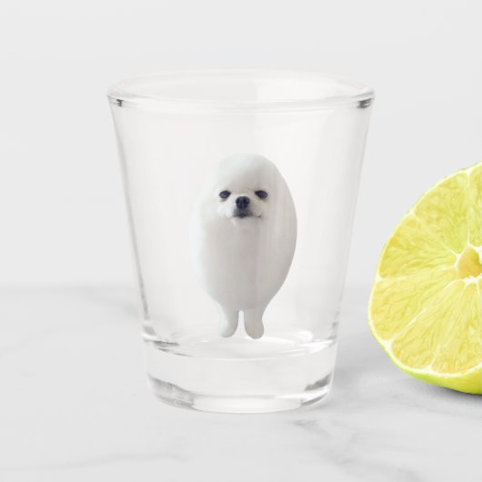 Shot Glass Egg Dog Meme Schnapsglas (Vorderseite)