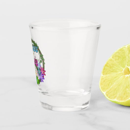 Shot Glass - Frieden und Liebe Schnapsglas (Rechts)