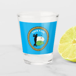 Shot Glass Golf - Name hinzufügen - Golfer Schnapsglas