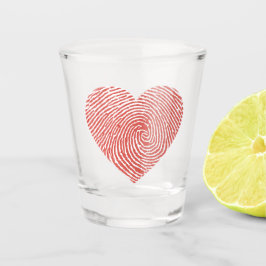 Shot Glass Heart Fingerprint – Unique Love Print  Schnapsglas