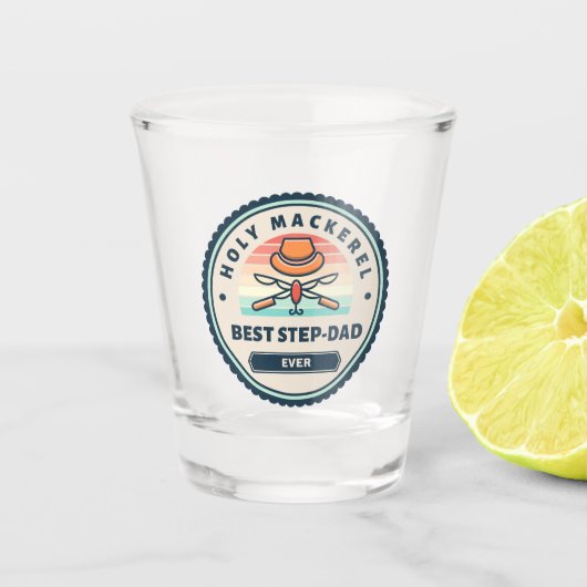 Shot Glass - Heiliger Mackerel! Bester Step-Vater  Schnapsglas (Vorderseite)