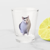 Shot Glass Huh Cat Meme Schnapsglas (Vorderseite)