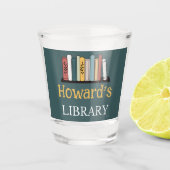Shot Glass - Library - Personalisiert - Name hinzu Schnapsglas (Vorderseite)