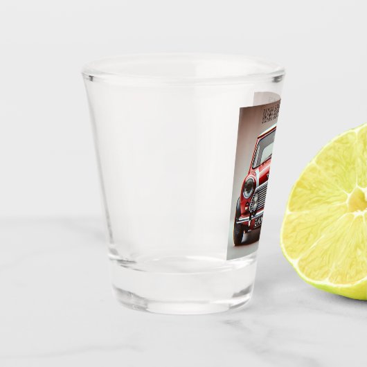 Shot glass Mini Cooper "Mini adventures" Schnapsglas (Links)
