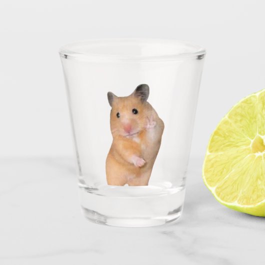 Shot Glass Peace Hamster Meme Schnapsglas (Vorderseite)