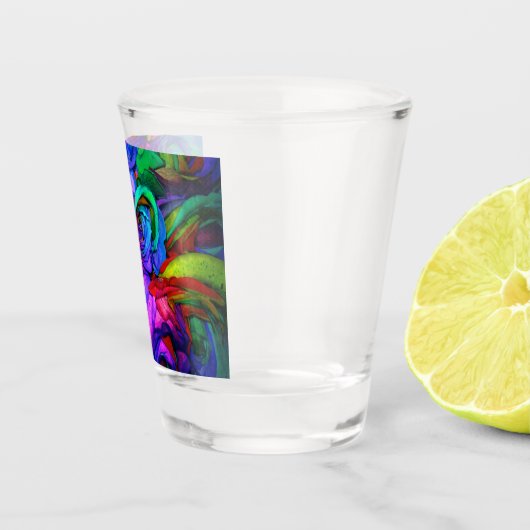 Shot Glasses - Blue Rainbow Rose Schnapsglas (Rechts)
