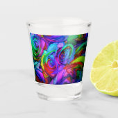 Shot Glasses - Blue Rainbow Rose Schnapsglas (Vorderseite)