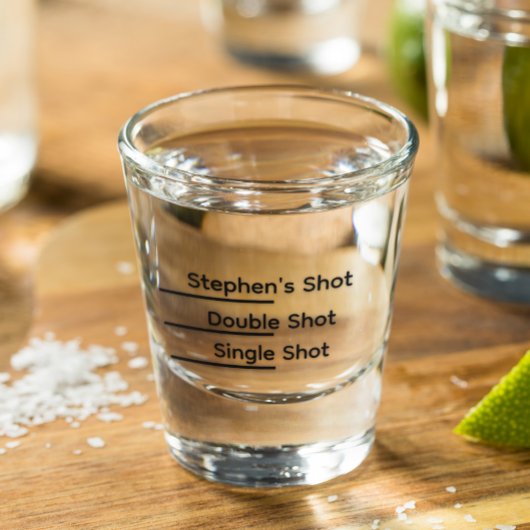 Shot Line Funny Personalisiert Schnapsglas