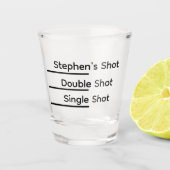 Shot Line Funny Personalisiert Schnapsglas (Vorderseite)