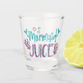 Shot Mermaid Juice Fun Glitzer Scales Schnapsglas (Vorderseite)