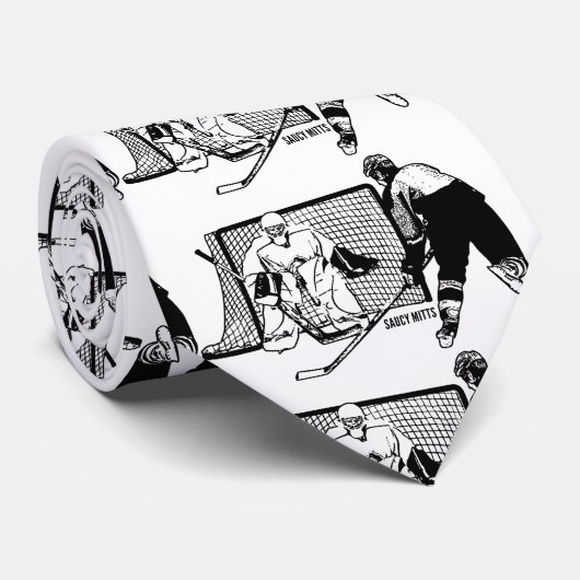 Shot on Net Hockey Krawatte (Gerollt)