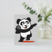 Shot Put Panda Postkarte (Stehend Vorderseite)
