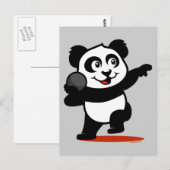 Shot Put Panda Postkarte (Vorne/Hinten)