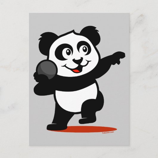 Shot Put Panda Postkarte (Vorderseite)