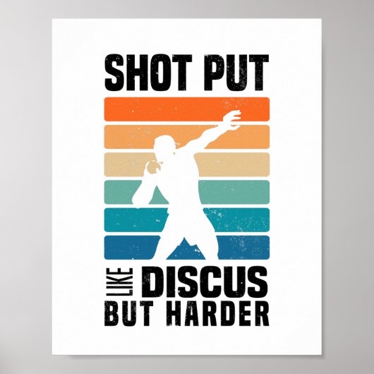 Shot Put Sports Shot Putter Funny Sayings Ohrs Poster (Vorne)