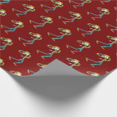 Shot Put Stickman Geschenkpapier (Ecke)