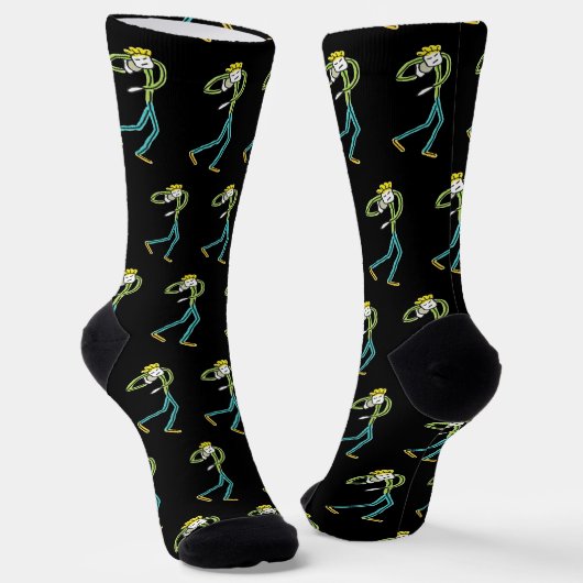 Shot Put Stickman Socken (Gewinkelt)