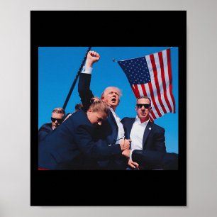 Shot Shirt Trump Shooting Shirt Trump 2024 Poster