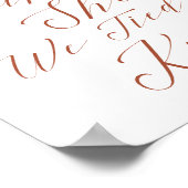 Shot Terracotta Empfang Party Bar Poster (Ecke)