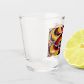 Shotglas mit belgischen Farben Schnapsglas (Links)