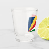 Shotglas mit den Farben der Seychellen Schnapsglas (Links)