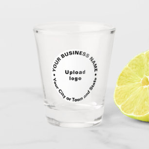Shotglas mit weißem Rundform Schnapsglas