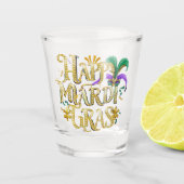 Shotglass "Happy Mardi Gras" Schnapsglas (Vorderseite)