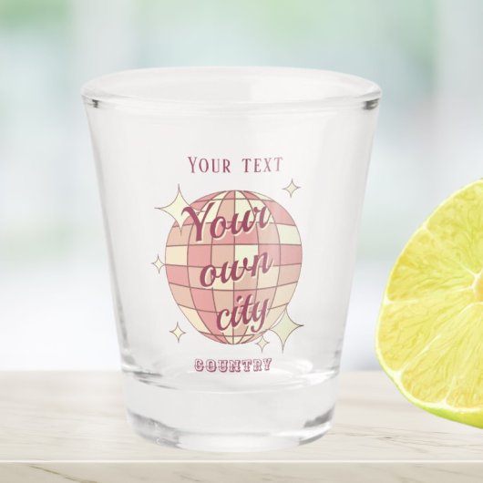 Shotglass individualisierbares Stadtnamensgeschenk Schnapsglas