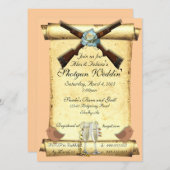 Shotgun-Hochzeit Einladungen in Soft Peach (Vorne/Hinten)