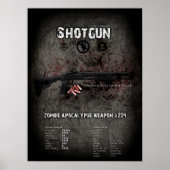 Shotgun Poster - Zombie Apokalypse Defense QC (Vorne)