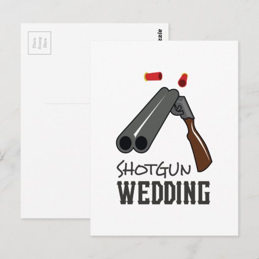 SHOTGUN WEDING POSTKARTE (Vorne/Hinten)