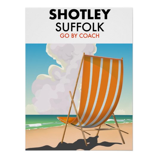 Shotley suffolk Beach Travel Poster (Vorderseite)