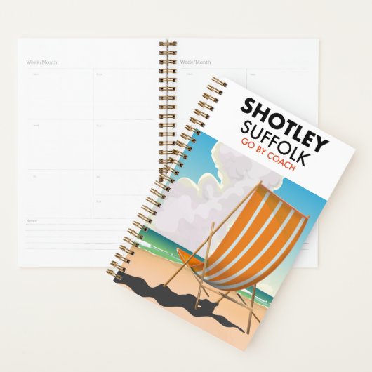 Shotley suffolk Beach Travel Poster Planer (Anzeige)
