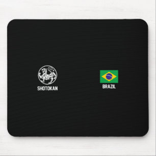 Shotokan Brazil Karate Brazilian Flag Dojo Tiger Mousepad