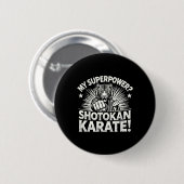 Shotokan Karate Fighter Martial Arts Tiger Funny K Button (Vorne & Hinten)