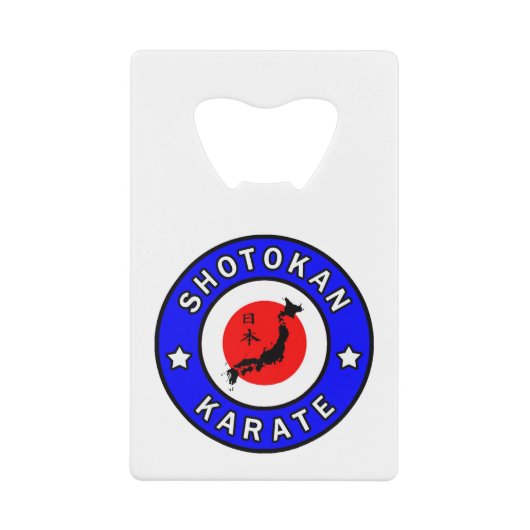 Shotokan Karate Geldbeutel Flaschenöffner (Vorderseite)