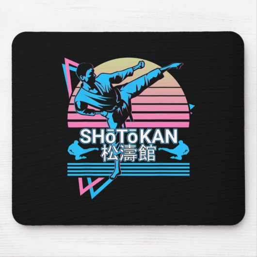 Shotokan Karate Japanisch Martial Arts Retro 1 Mousepad (Vorne)