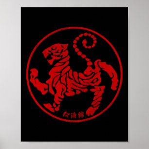 Shotokan Karate Kampfsport T-Shirt im Vintage-Stil Poster