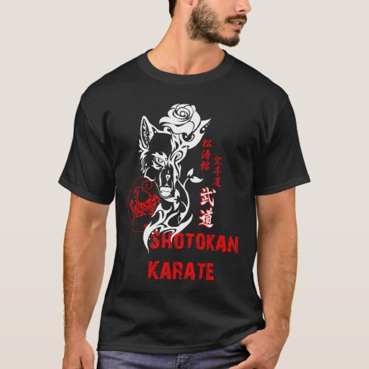 Shotokan Karate Lone Budo Wolf - Karate T - Shirt (Vorderseite)