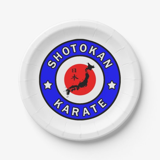 Shotokan Karate Pappteller (Vorderseite)