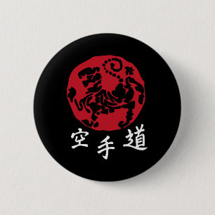 Shotokan Karate Rote Kampfkunst Taekwondo Black W Button