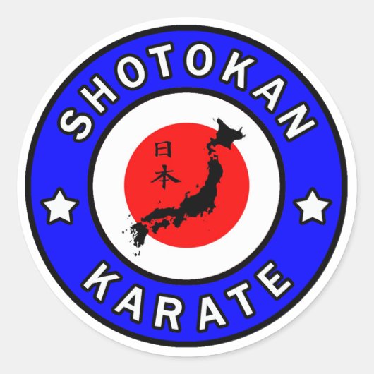 Shotokan Karate Runder Aufkleber (Vorderseite)
