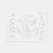 Shotokan Karate Symbol Tiger Dojo Training Kanji V Fleecedecke (Vorderseite (Horizontal))