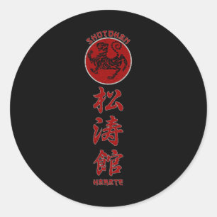 Shotokan Karate Tiger Symbol Martial Arts Runder Aufkleber