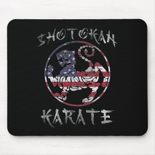 Shotokan Karate Tiger Symbol Usa Squad Kampfkunst Mousepad (Vorne)