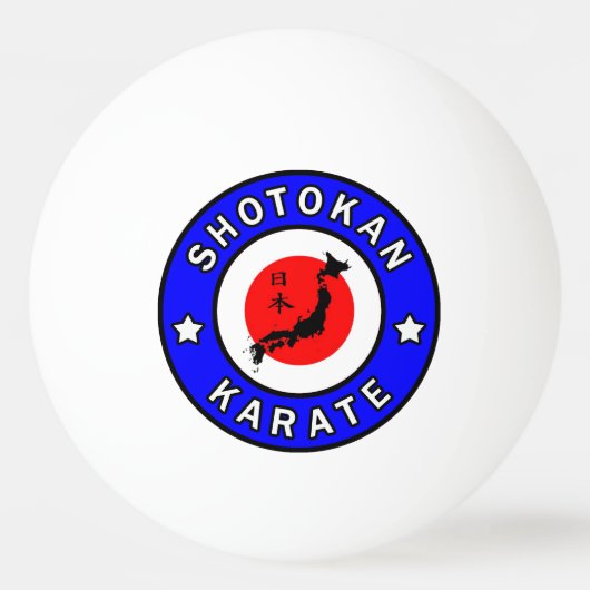 Shotokan Karate Tischtennisball (Vorderseite)
